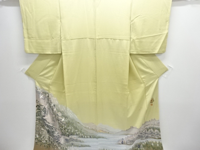 JAPANESE KIMONO / IRO-TOMESODE / YUZEN / CRANES / ARTIST WORK